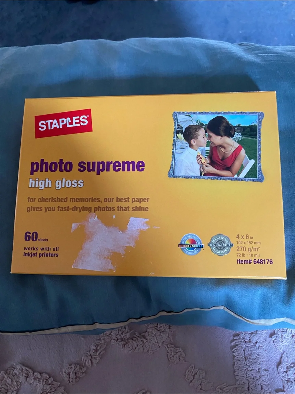 Staples Photo Supreme High Gloss Photo Paper - Yellow Pack